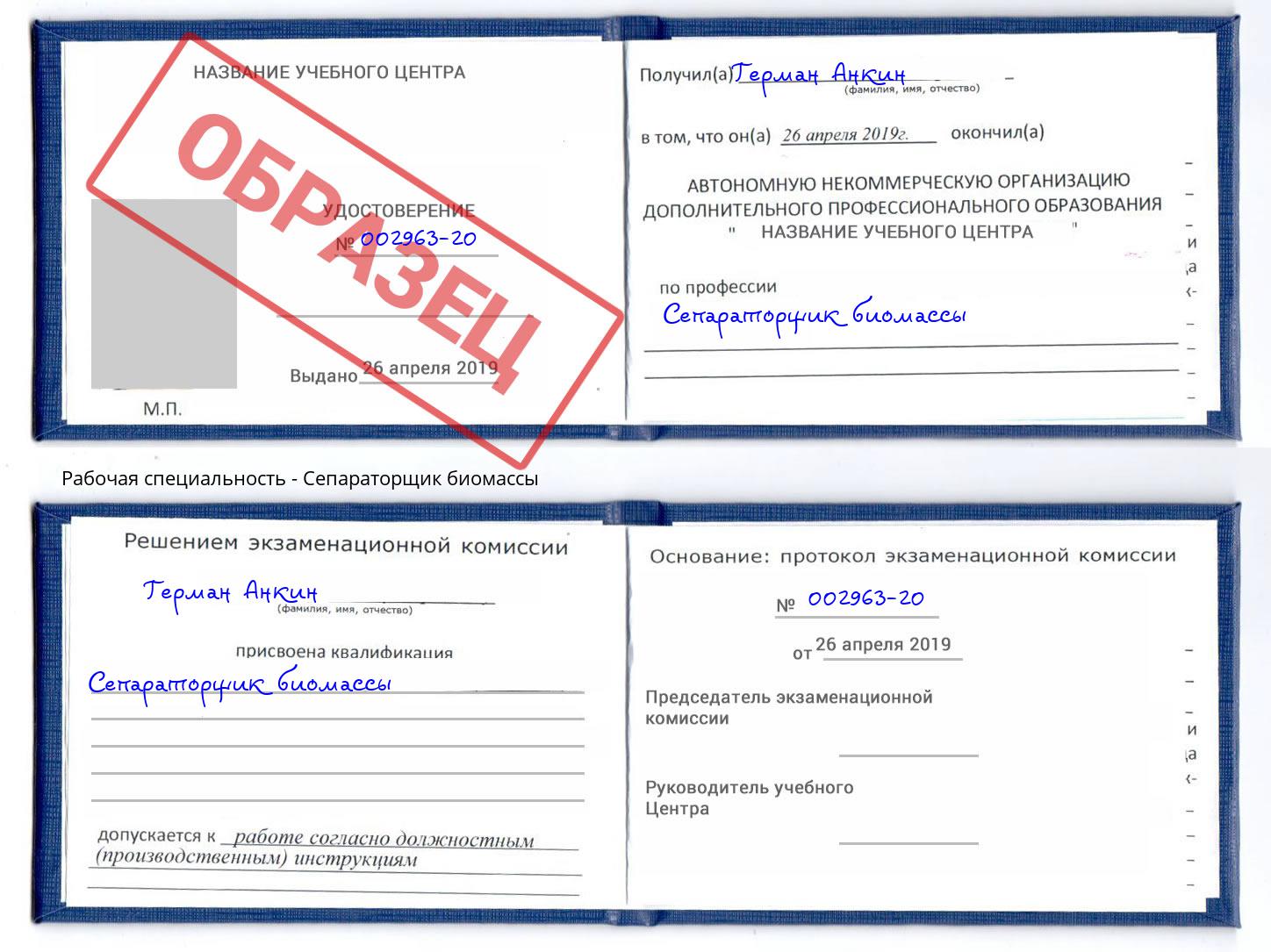 Сепараторщик биомассы Северодвинск
