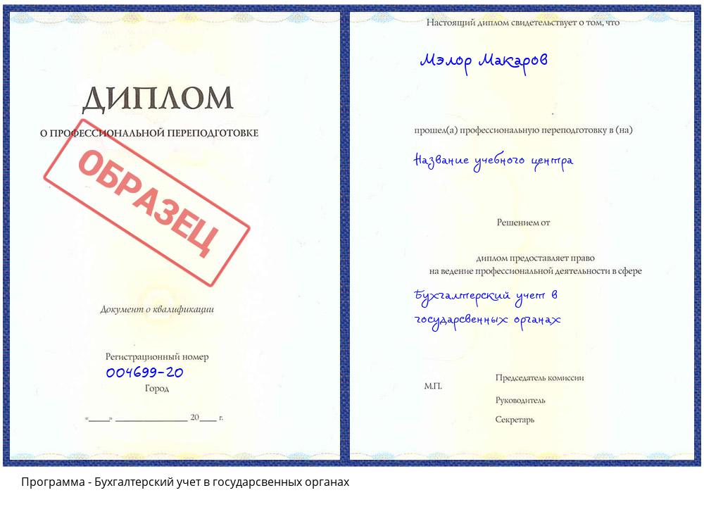Бухгалтерский учет в государсвенных органах Северодвинск